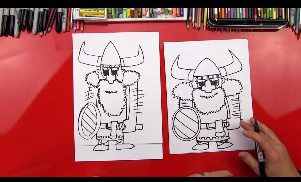 How to draw a Viking with a pencil?