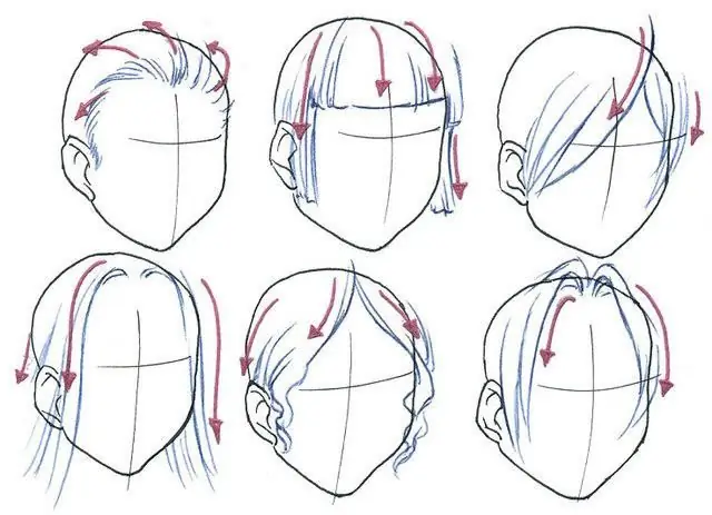 how to draw anime hair