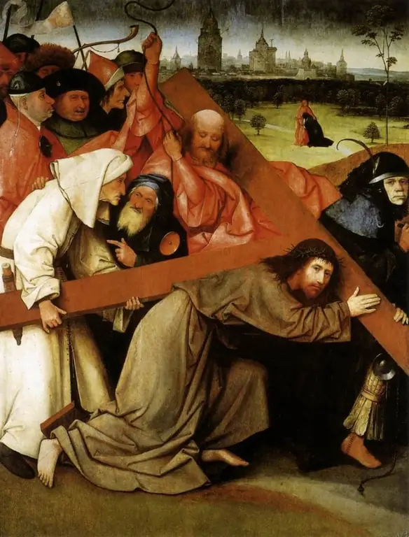 The painting "Carrying the Cross": photo and description