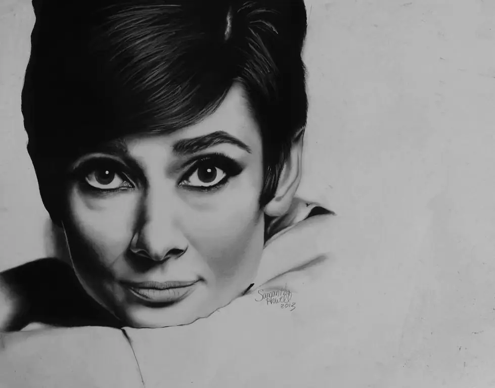 Charcoal portrait: basic drawing tools and steps