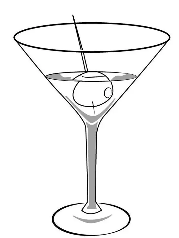 Cách vẽ một ly cocktail: tùy chọn thứ ba