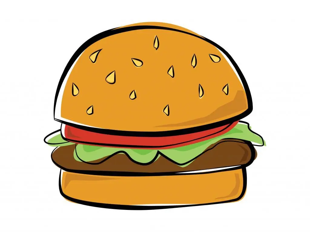 How to draw a hamburger in different ways?