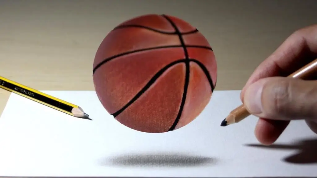 Desenhando uma bola de basquete é muito fácil