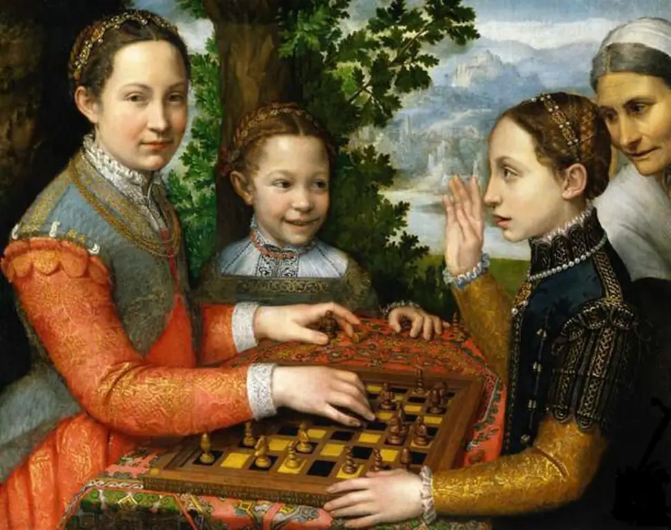 Portrait of the artist's sisters playing chess