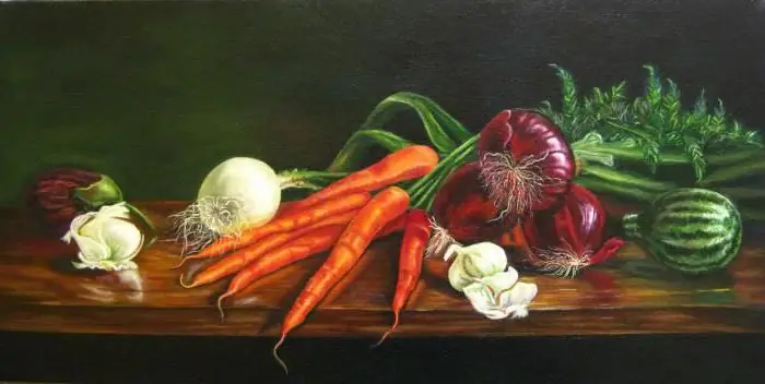 still life of vegetables and fruits