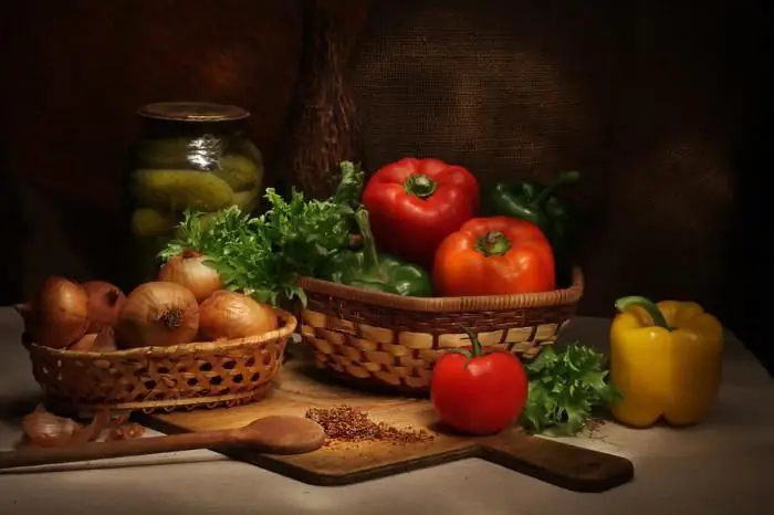 drawing still life vegetables