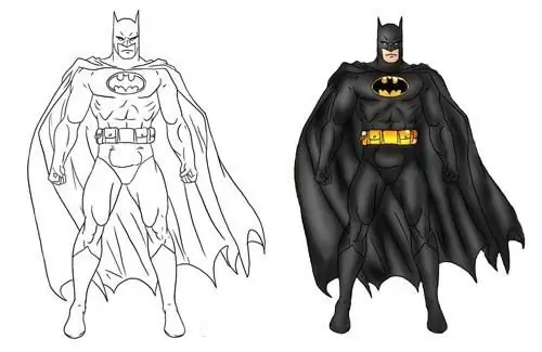 how to draw batman step by step