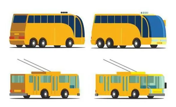 tegne en trolleybus trin for trin