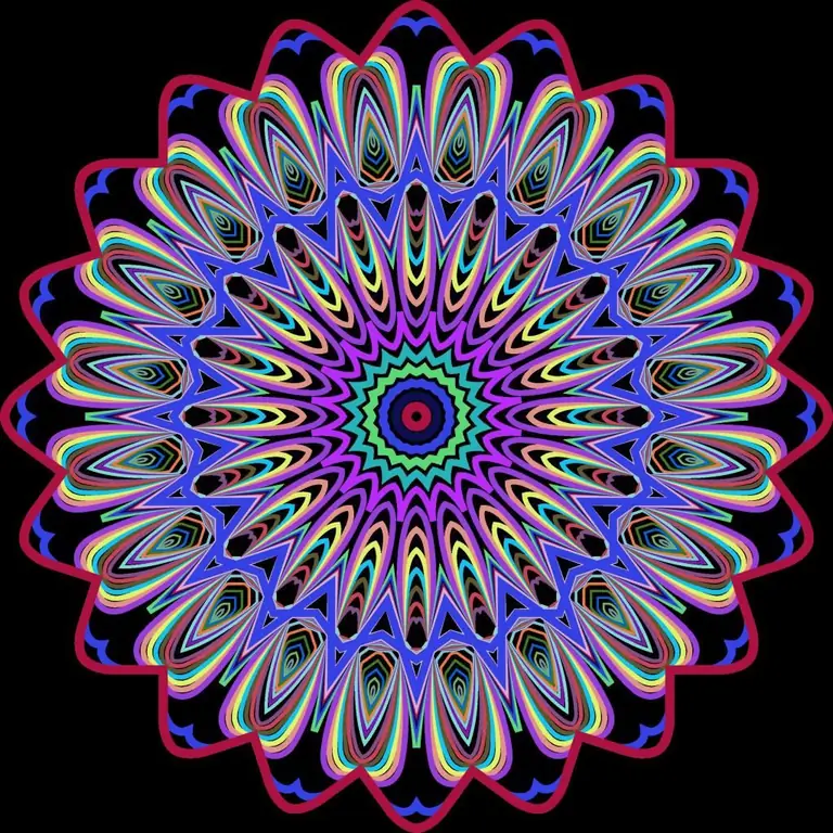 An example of a finished mandala