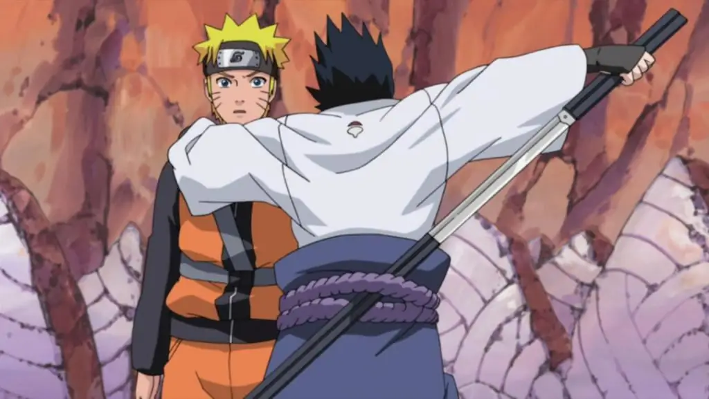 Upanga kutoka kwa Sasuke kutoka kwa anime "Naruto"