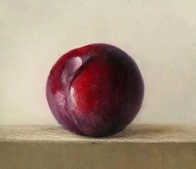 menggambar plum langkah demi langkah