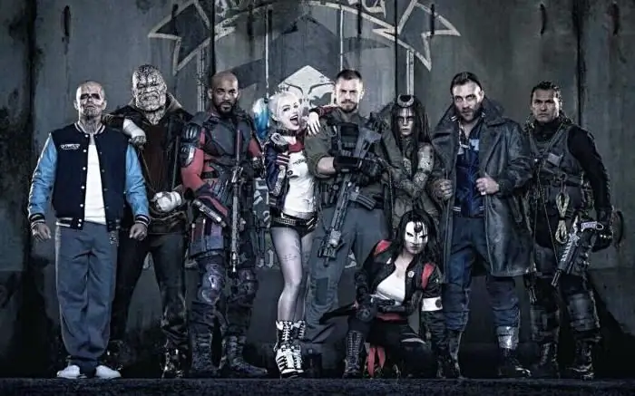 "Suicide Squad": cov cim thiab cov neeg ua yeeb yam. Leej twg yog leej twg hauv pab pawg?