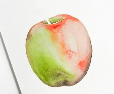 Apfel-Aquarell