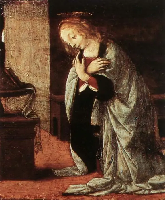 the annunciation painting by leonardo da vinci photo