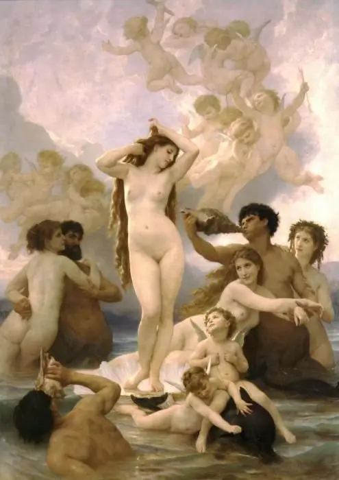 የ venus bouguereau መወለድን መቀባት