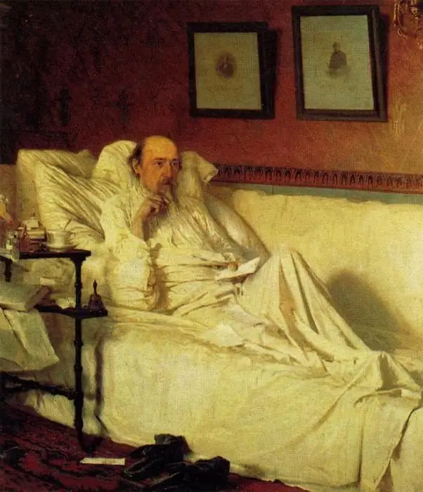 I.N. Kramskoy. Nekrasov portréja