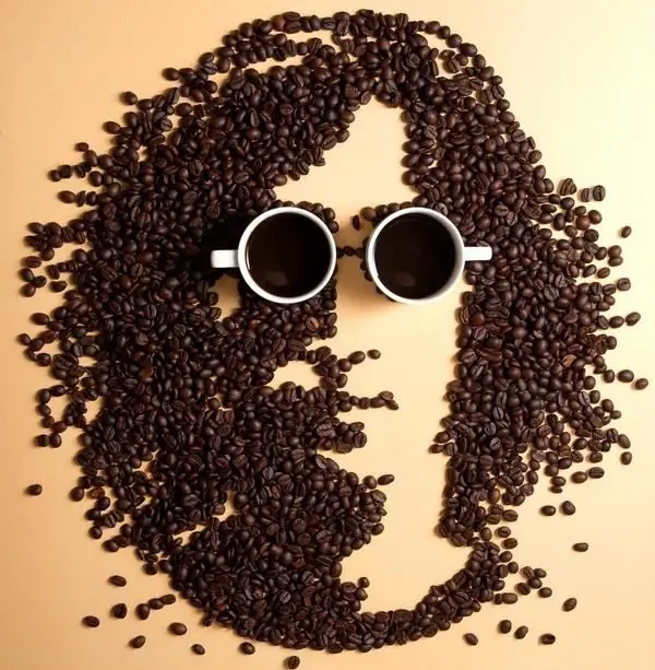 How to make a picture of coffee beans with your own hands?