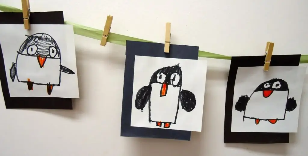 Desenhos infantis de pinguins