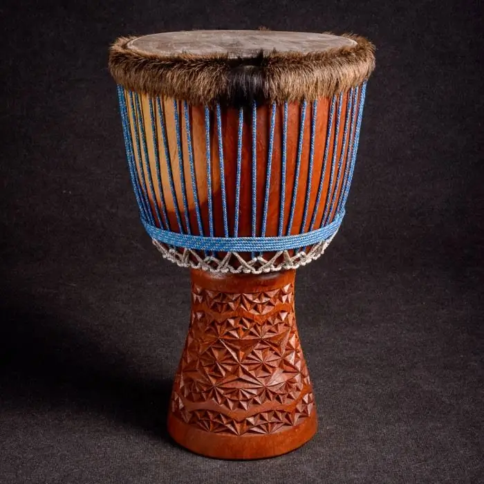 African drum. Characteristics and description of the tool