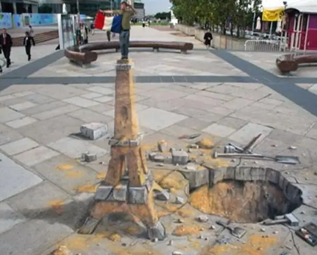 Dessin 3D sur asph alte