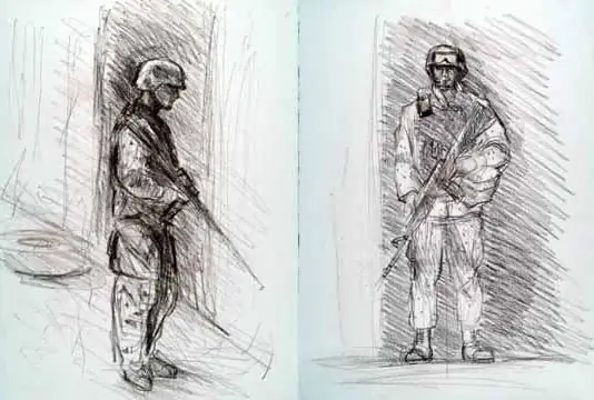 comment dessiner un soldat militaire