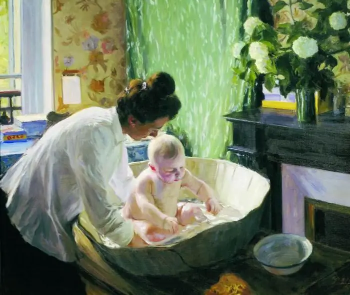 paintings mother and child by Russian artists