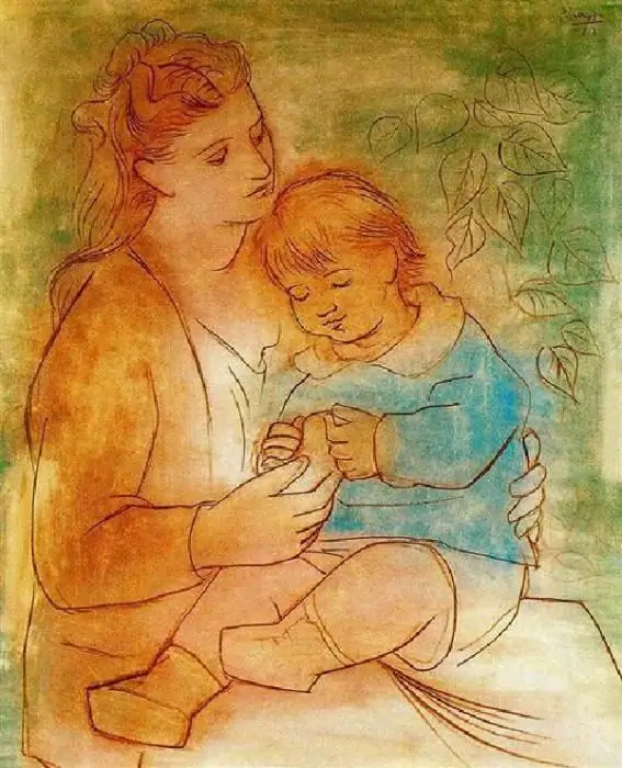 picasso mother and child painting