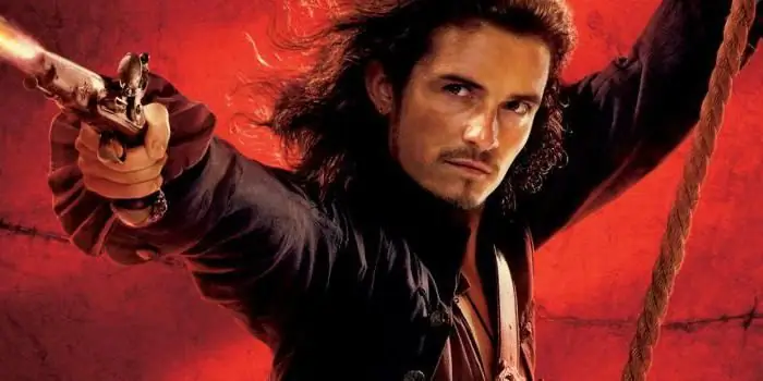 Karakteren i sagaen "Pirates of the Caribbean" Will Turner