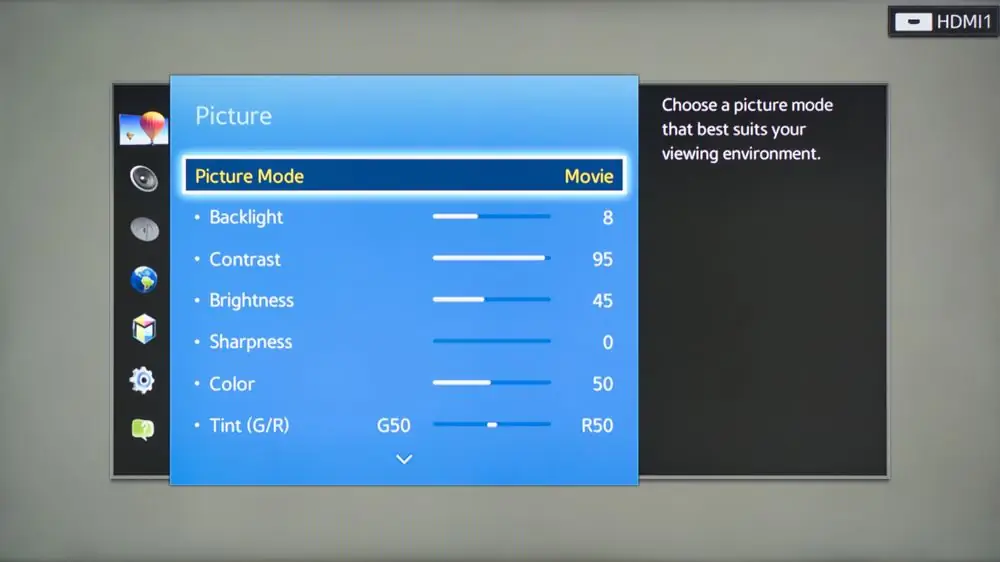 Ajustes "Samsung Smart TV"