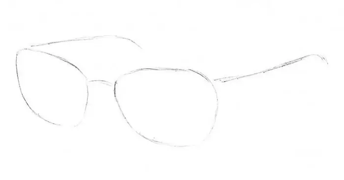 como dibujar gafas con un lapiz