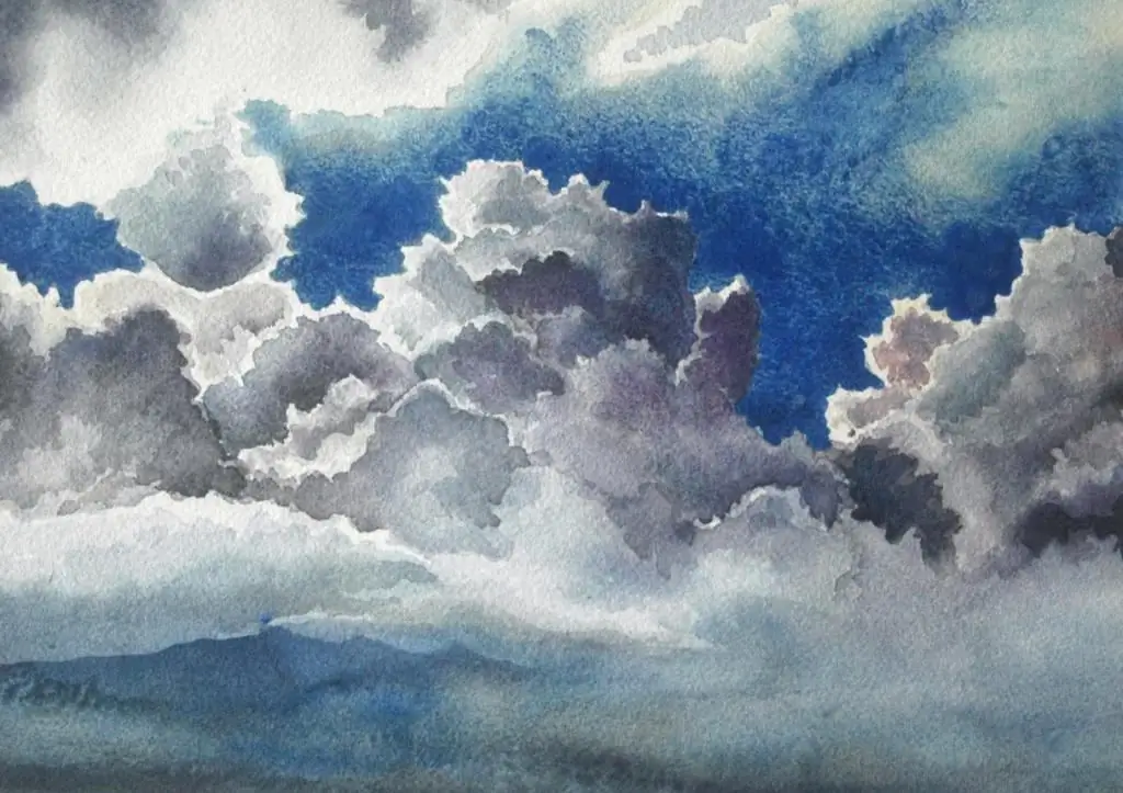 Useful tips: how to paint clouds in watercolor?