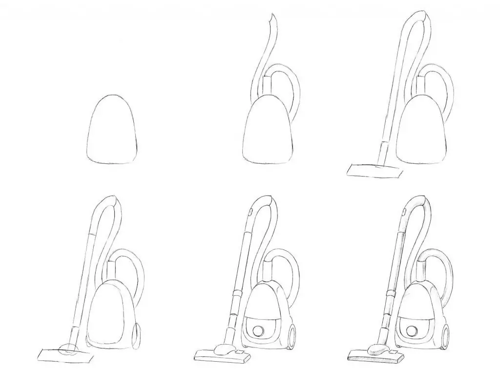 Geni af ren skønhed! Hvordan man tegner en støvsuger