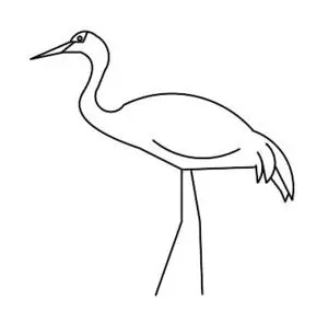 draw a crane with a pencil step by step