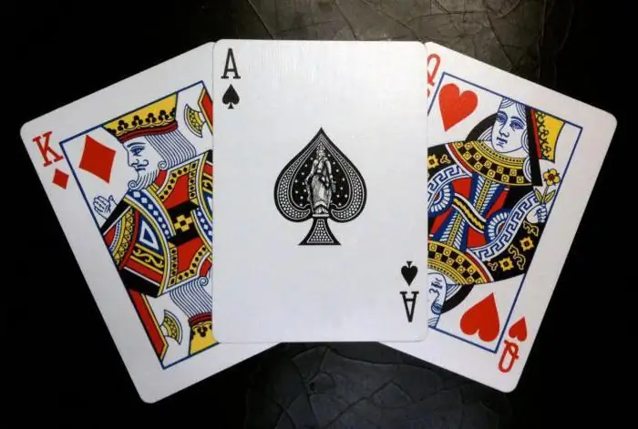 Peaks in cards, what were they called before? Card suit of spades in the old days