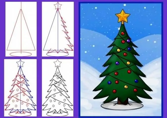 Detailed plan on how to draw a tree