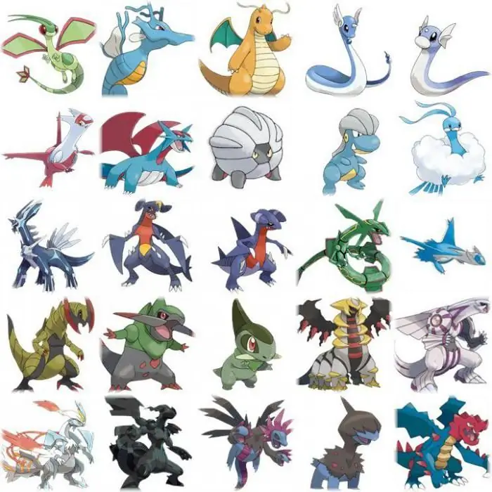 Dragon Pokemon: hom dab tsi yog lawv, dab tsi yog qhov txawv txav, yam ntxwv ntawm hom