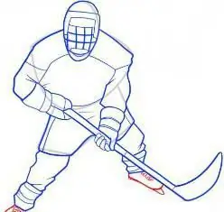 come disegnare un giocatore di hockey con una matita