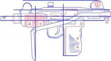 com dibuixar una pistola amb un llapis pas a pas