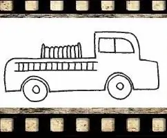 how to draw a fire truck with a pencil