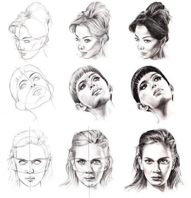 how to draw a human head step by step