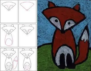 How to draw a fox: instruction