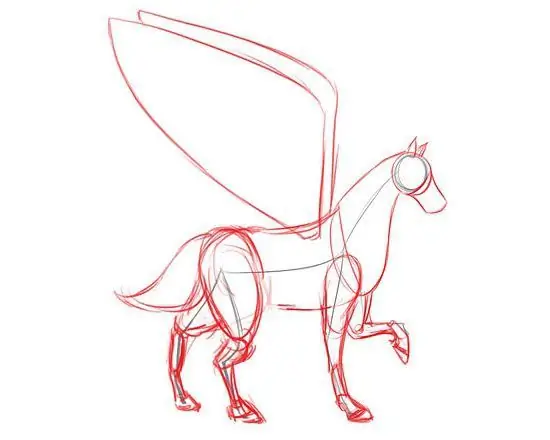 how to draw a pegasus step by step