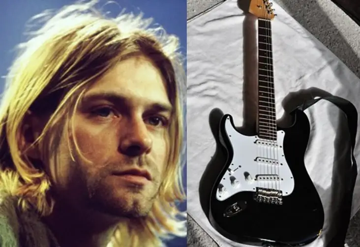 Gitaren van Kurt Cobain: recensie, beschrijving. Elektrische gitaar Fender Jag-Stang