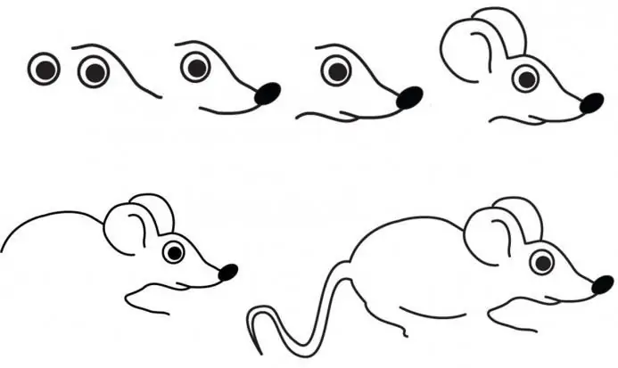 how to draw a mouse