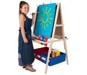 Children's double-sided easel. Teaching children to draw and write