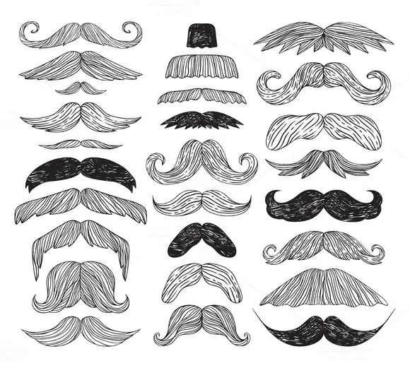 Mustache drawings