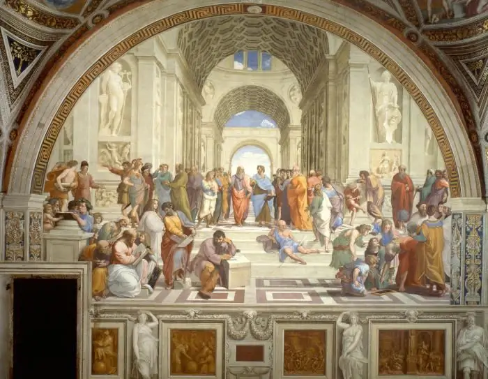 "La scuola di Atene": una descrizione dell'affresco. Rafael Santi, "Scuola di Atene"