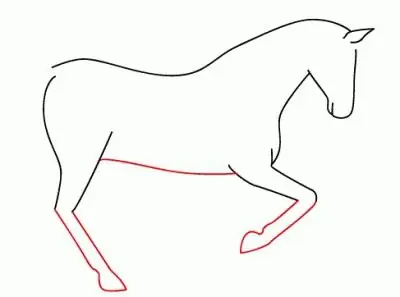 how to draw a horse step by step