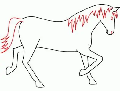 how to draw a horse head step by step