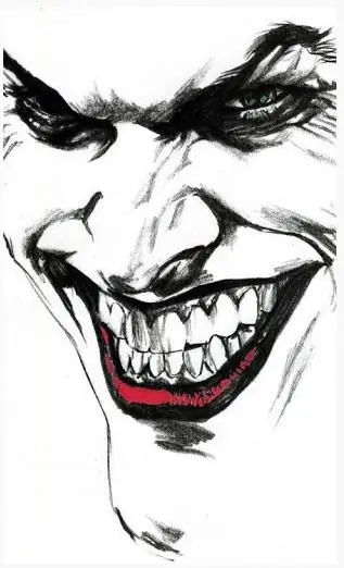 How to draw the Joker with a simple pencil?